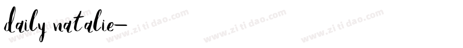 Daily Natalie字体转换